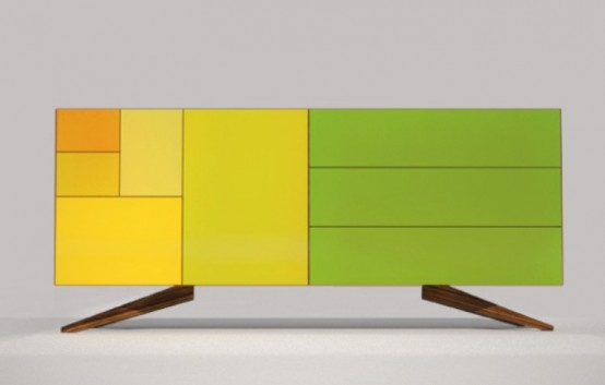 Minimalist Sideboard In Bright Colors Of Summer