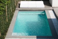 minimalist-styled plunge outdoor swimming pool