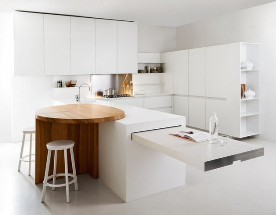 Thoughtful Minimalist White Kitchen For Small Spaces