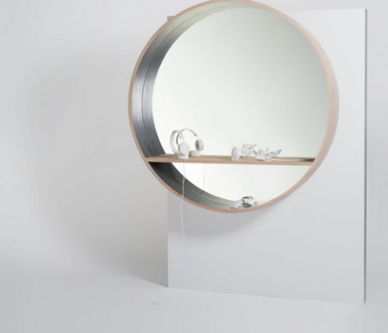 Mirror Console With A Shelf For Revamping Faces