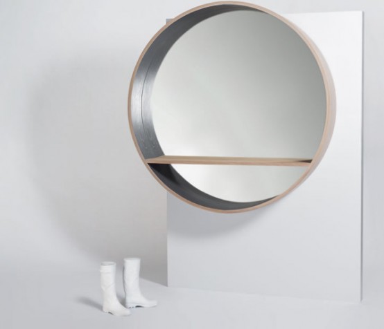 Mirror Console With A Shelf For Revamping Space