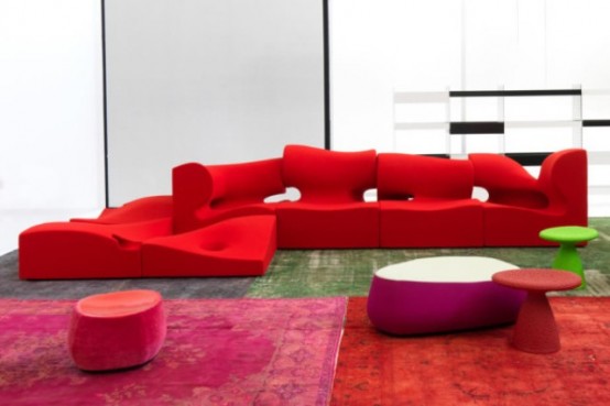 Misfits Sofa System Expressing Perpetual Movement