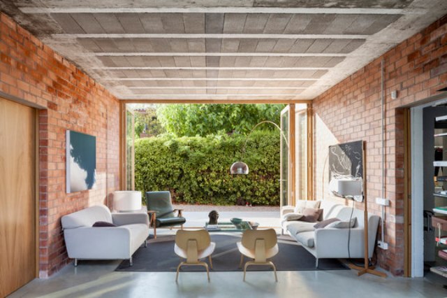 Modern Brick Home That Merges With The Garden