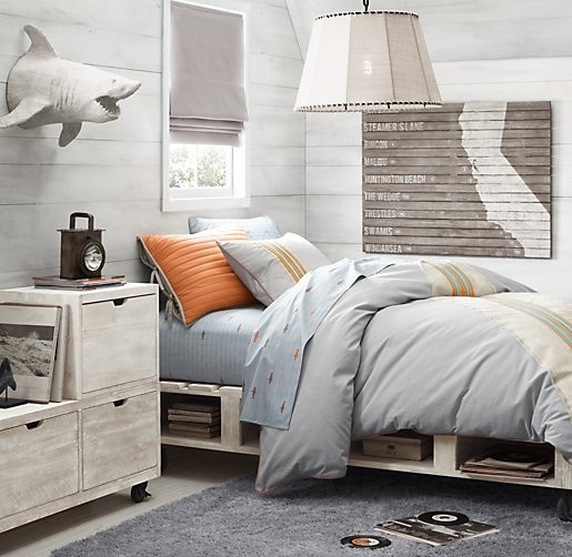 Teenager's bedrooms usually aren't that spacious so make sure every inch of space as effective as possible. For example, find a bed that features some storage underneath.