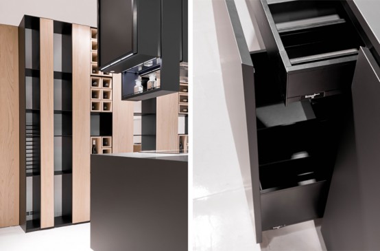 Modern Andsculptural Cut Kitchen With Pesonality