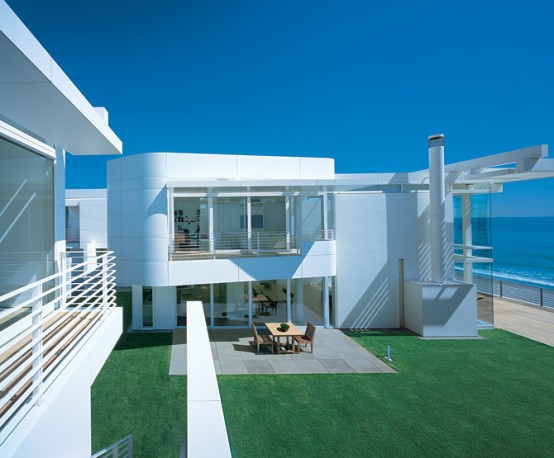 Modern Beach House With White Exterior Paint