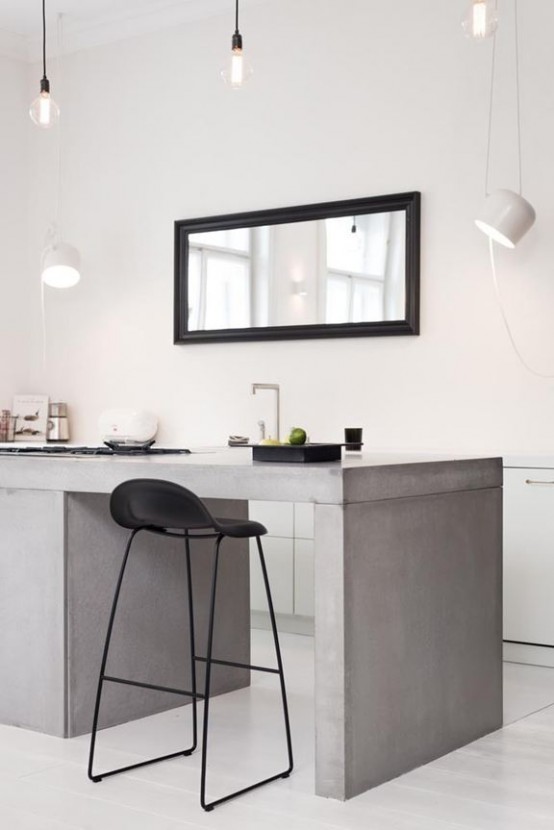 Modern Black And White Apartment With Art Nouveau Elements