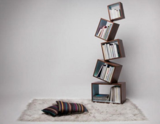 Modern Bookcase That Is Falling Down