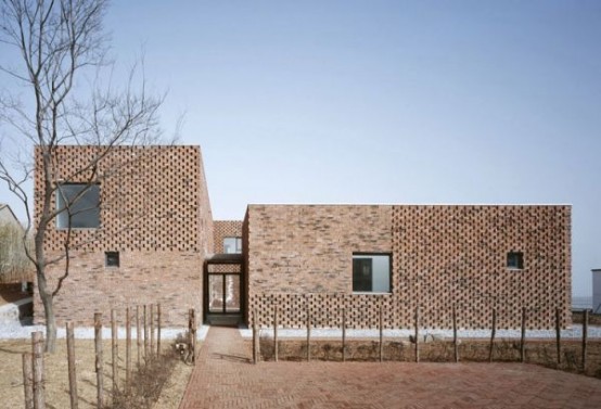Modern Brick Home Design and Plan