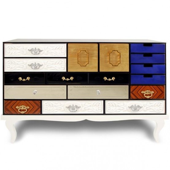 Modern Clorful Chest Of Drawers With Marks