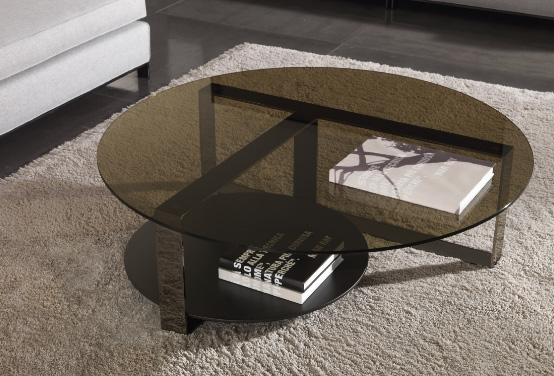 Modern Coffee Table With Glass Top Bresson By Minotti