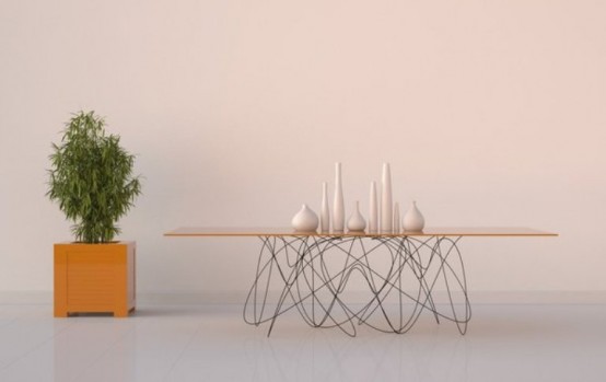 Modern Dining Table With Unique Legs