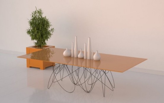 Modern Dining Table With Unique Legs