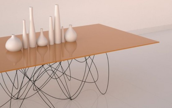 Modern Dining Table With Unique Legs