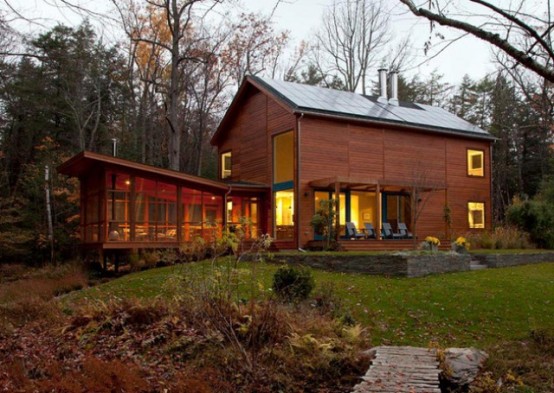 Modern House With A Rustic Cedar Exterior And Calm Interior