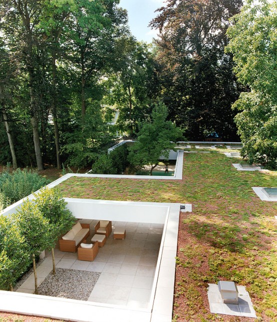 Modern House With Garden Behind Walls