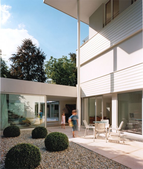 Modern House With Garden Behind Walls