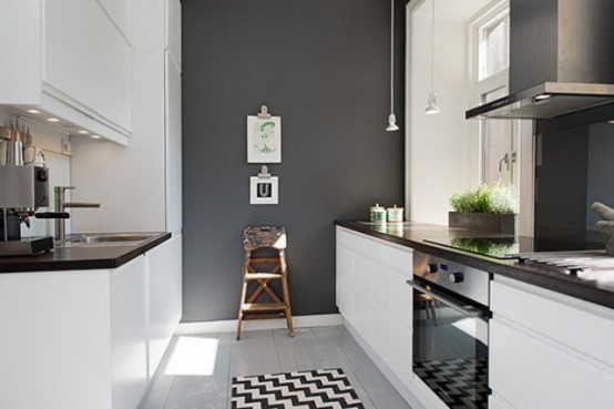 Modern Kitchen In Calm Shades With Industrial Touches