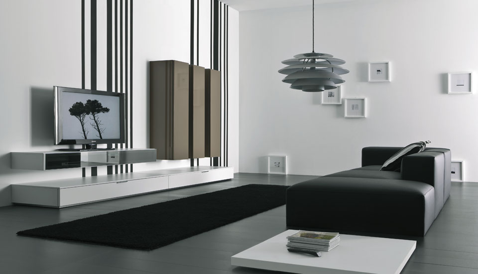 Modern Lacquered TV Cabinets - Spazio Box from Pianca - DigsDigs