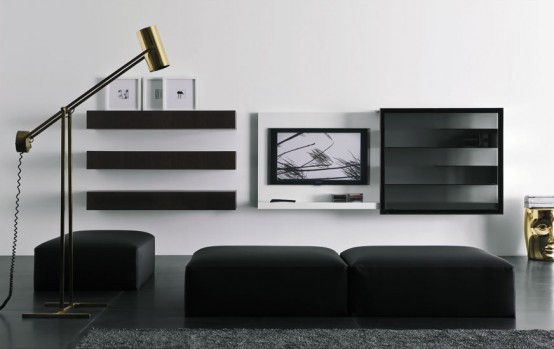 Modern Lacquered TV Cabinets – Spazio Box from Pianca