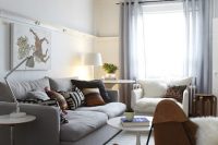modern living room with light grey Stockholm rug