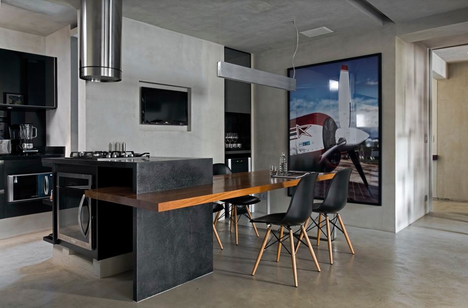 Modern Loft With Concrete And Wood Details