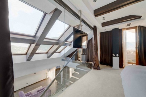 Modern Loft With Glass Walls And Floor