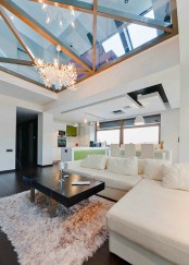 Modern Loft With Glass Walls And Floor