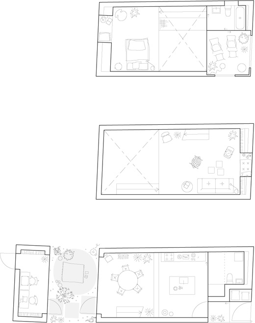 Modern Minimalist Townhouse Between Very Old Neighboring