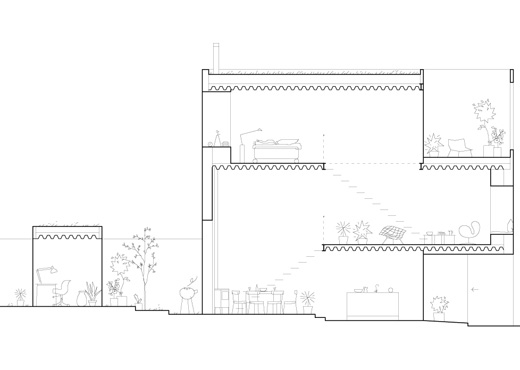 Modern Minimalist Townhouse Between Very Old Neighboring