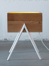 Modern Misko Nightstand With Led Lamps Inside