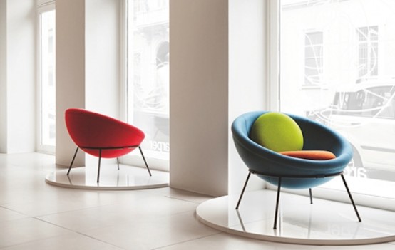 Modern Relaunch Of Colorful Bowl Chair Designed In 