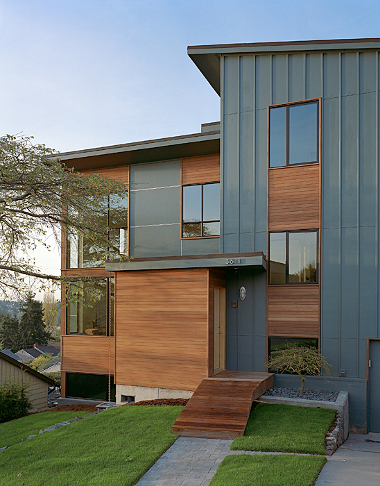 modern remodel of the post war split level house into a five level house 3