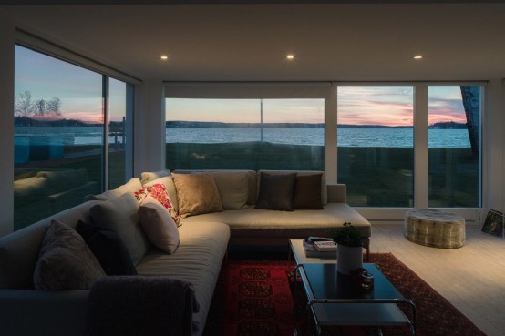 Modern Swedish Waterfront Home With Extensive Glazing