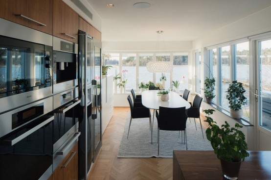 Modern Swedish Waterfront Home With Extensive Glazing