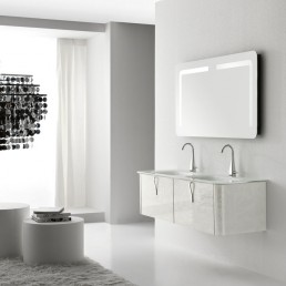 Modern White Wall Mounted Washbasin Cabinet