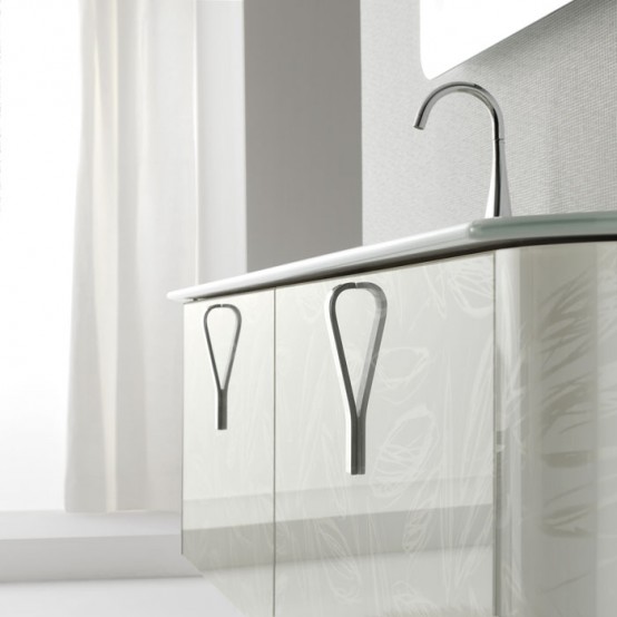 Modern White Wallmounted Washbasin Cabinet