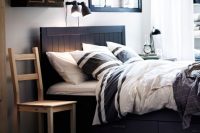 modern wooden masculine headboard