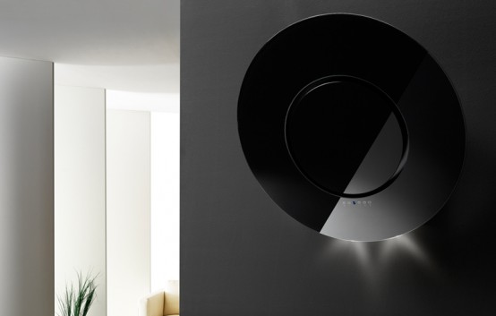 Moon Round Black Range Hood