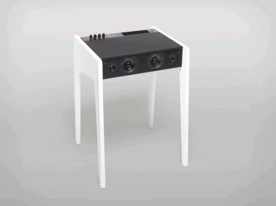 Compact Multimedia Laptop Desk With Built-In Speakers System