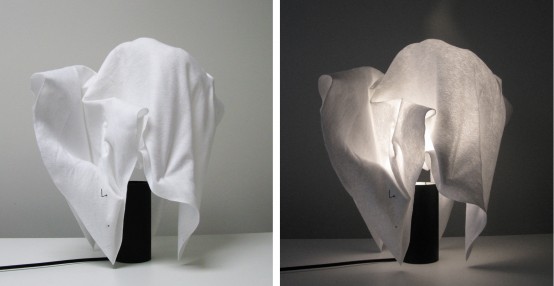 Mysterious Pina And Misha Lamps Of Hardened Fabric