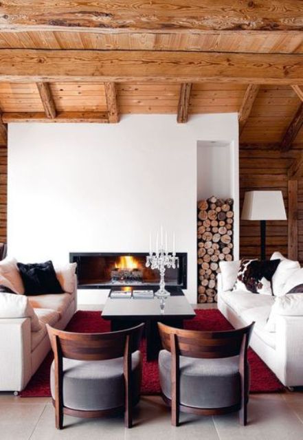 35 Natural  Chalet Living  Room  Designs  DigsDigs