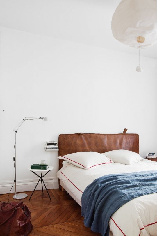 natural leather masculine headboard