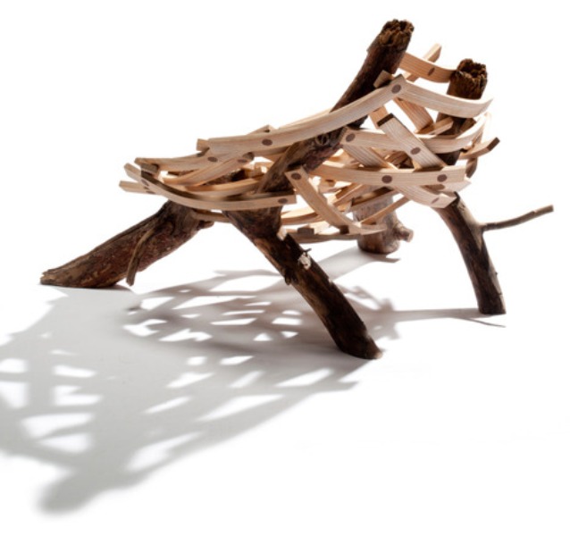 Nest Shaped Chair Of Rough Wood