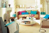 Neutral Living Room With Vibrant Accents
