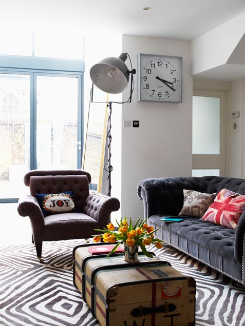 Neutral Living Room With Vintage Elements