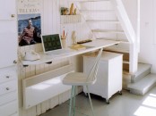 Neutral Under Stairs Home Office