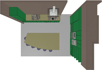 Floor plan for Large Kitchens Winner