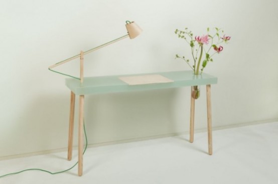 No1 Writing Table With A Lamp A Desk And A Storage Space