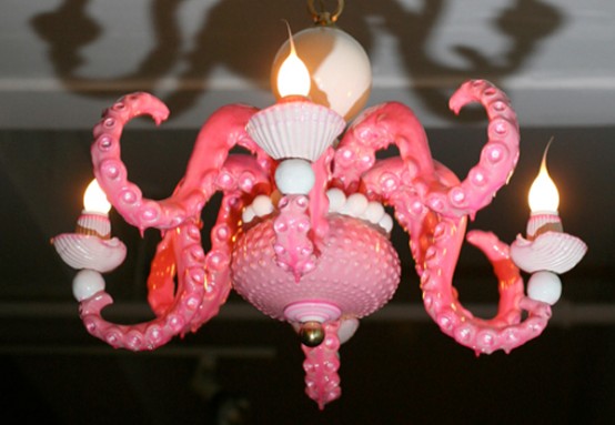 Surrealistic Octopus-Inspired Chandeliers